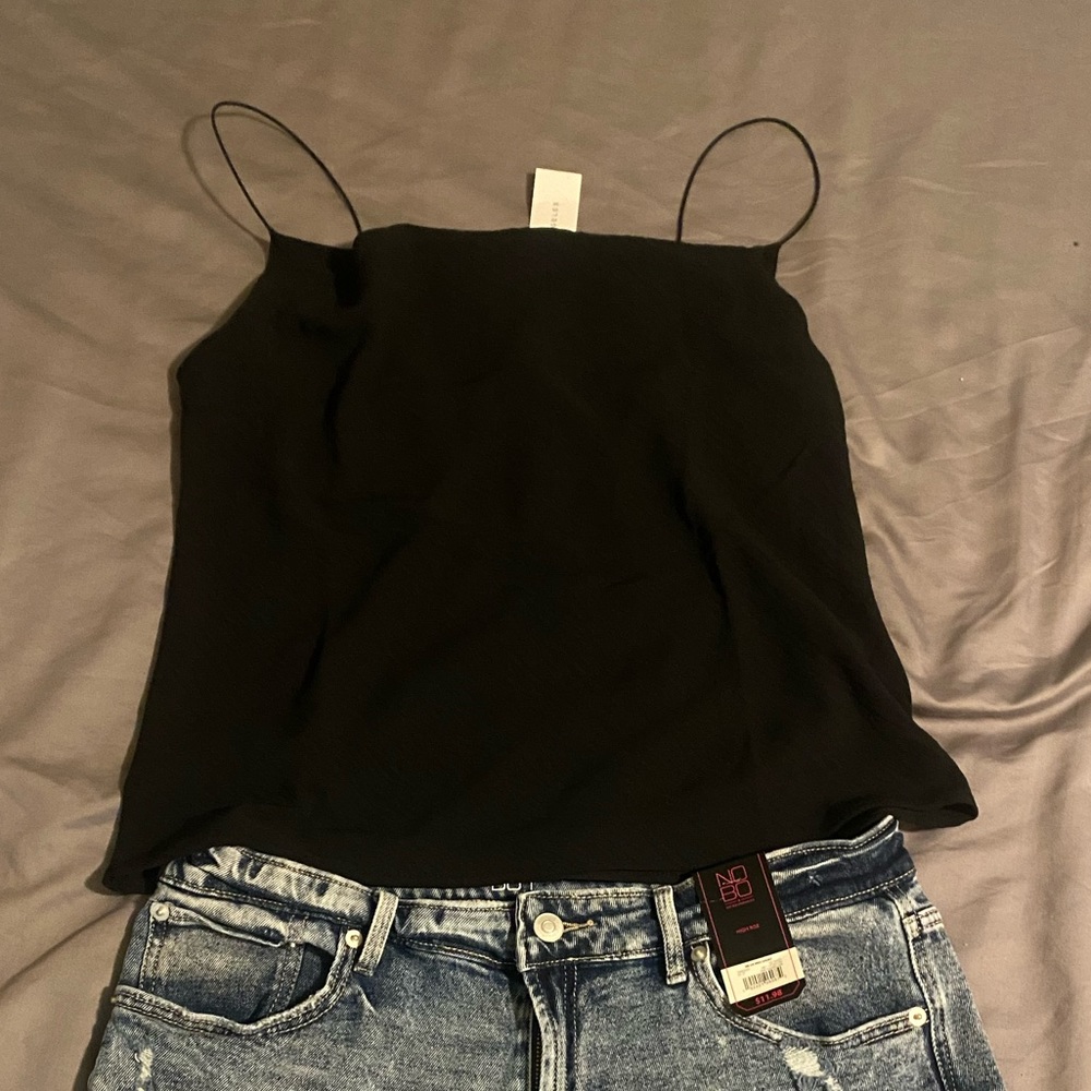 New black spaghettini strap top. A ‘staple’ piece for every wardrobe